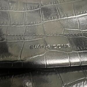 Evan Picone Men's Black Crocodile Pattern Bag